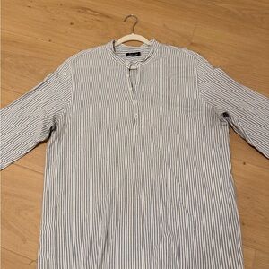Striped Blue and White Men's Shirt